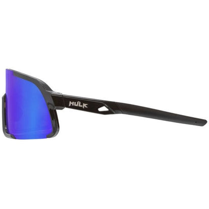 Hulk® HK4 Series Black Frame Safety Glasses Polarized Blue Diamond Mirror Lens MAX3® Scratch Resistant Coated