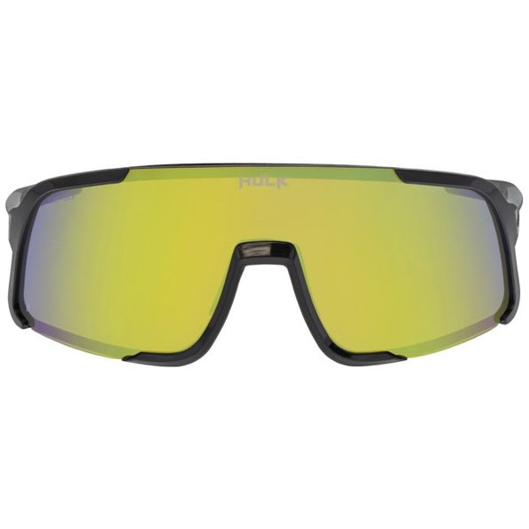 Hulk® HK4 Series Black Frame Safety Glasses Polarized Gold Mirror Lens MAX3® Scratch Resistant Coated
