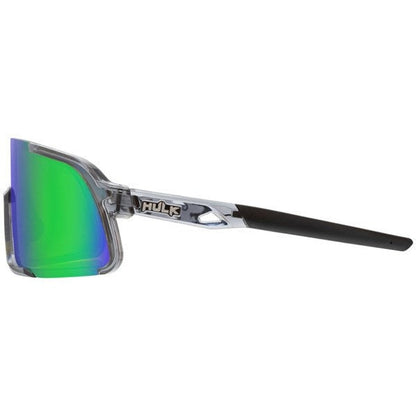 Hulk® HK4 Series Crystal Gray Frame Safety Glasses Polarized Green Mirror Lens MAX3® Scratch Resistant Coating