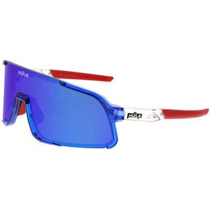 Hulk® HK4 Series Bomb Pop Frame Safety Glasses Polarized Blue Diamond Mirror Lens MAX3® Scratch Resistant Coated
