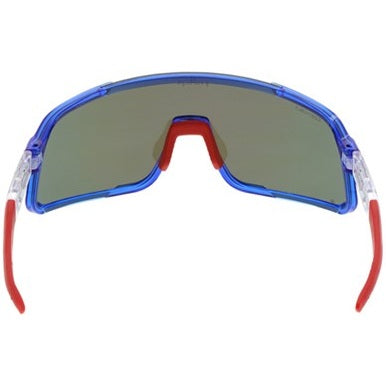Hulk® HK4 Series Bomb Pop Frame Safety Glasses Polarized Blue Diamond Mirror Lens MAX3® Scratch Resistant Coated