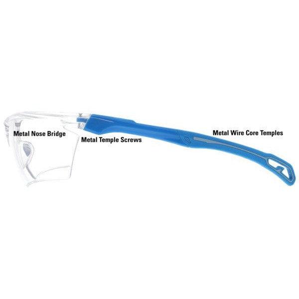MCR Safety Dominator DM3-MD Metal Detectable Safety Glasses with Clear Anti-Fog Lenses