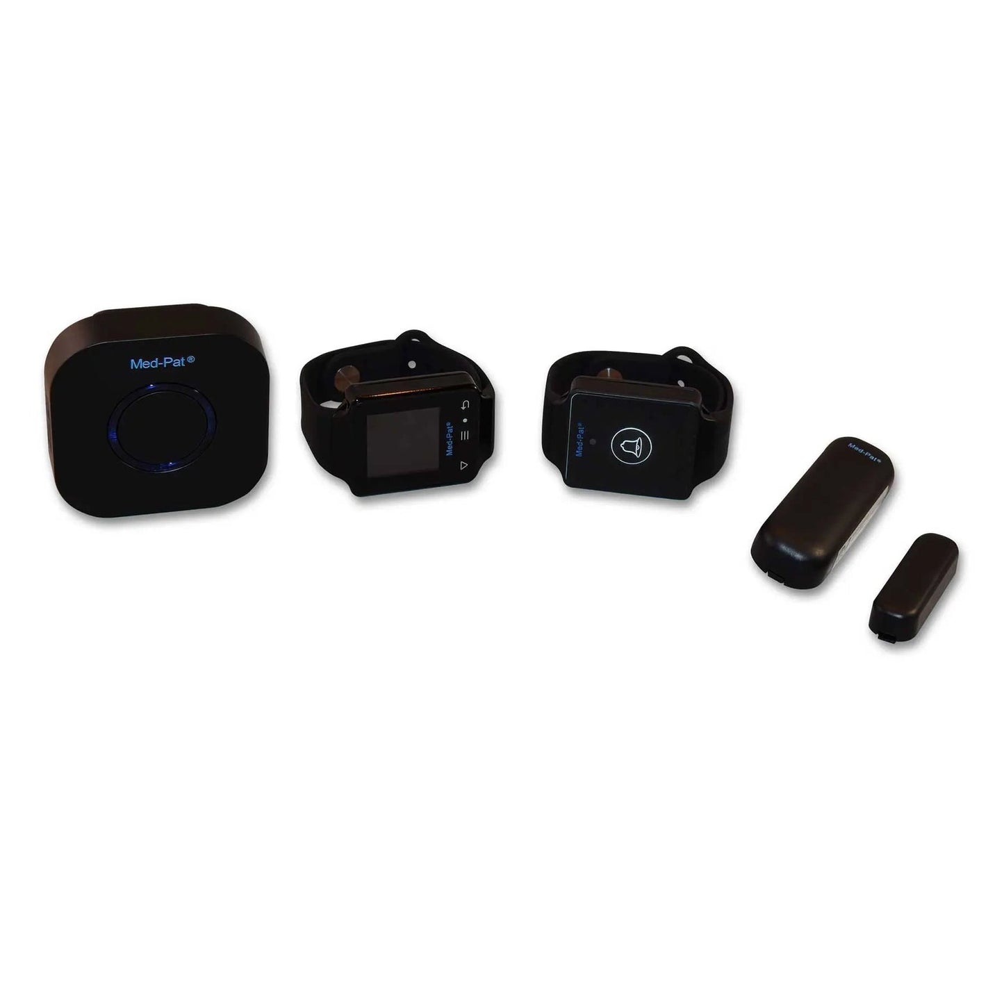 Med-Pat CARE-4 Caregiver Pager System | Wearable Touchscreen Receiver, Waterproof Emergency Button & Door Sensor – 24/7 Safety Kit