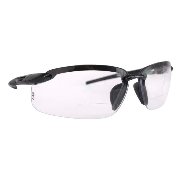 Crossfire ES5 Bifocal Safety Glasses Pearl Gray with Clear Lenses