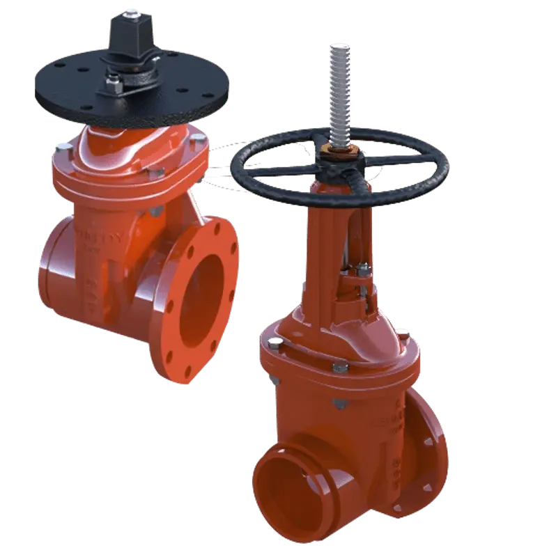 OSY Flanged Gate Valve 350psi Resilient Wedge 2" NRS
