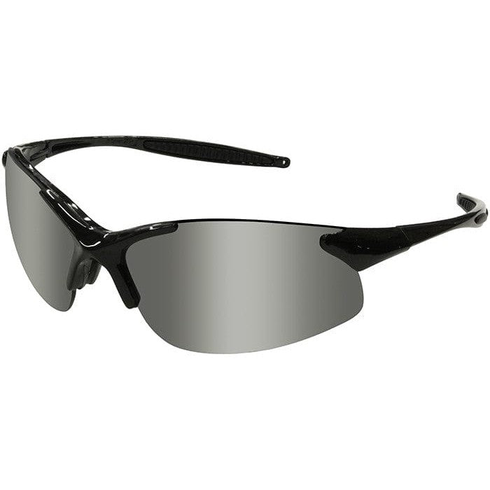 Radians Rad-Infinity Safety Glasses with Black Frame and Silver Mirror Lens