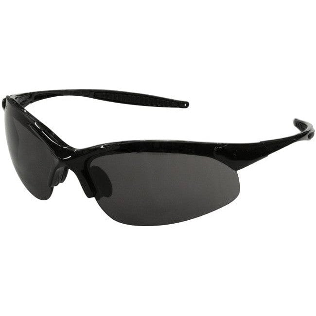 Radians Rad-Infinity Safety Glasses with Black Frame and Smoke Lens