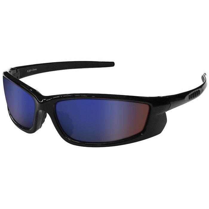 Radians Voltage Safety Glasses with Black Frame and Electric Blue Lens