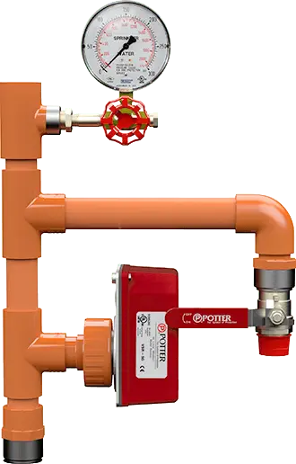 RD13 Residential Riser With Flow Switch And Gauge 2" NPT