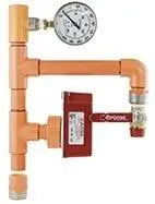RD13 Residential Riser With Flow Switch And Gauge 2" NPT