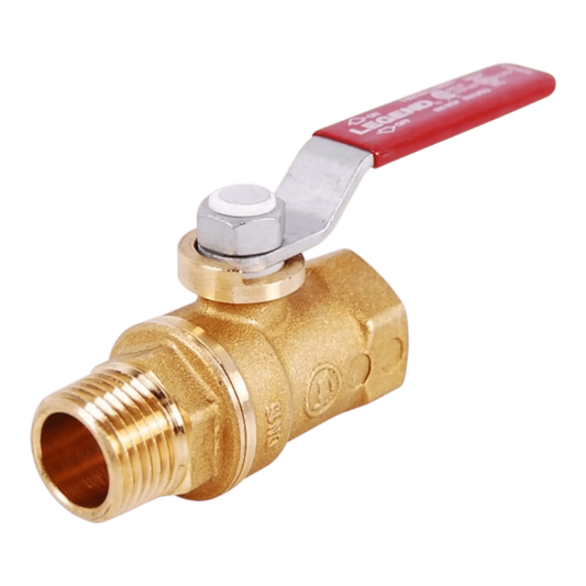 Durable MxF Threaded Gauge Ball Valve for Pressure & Flow Control