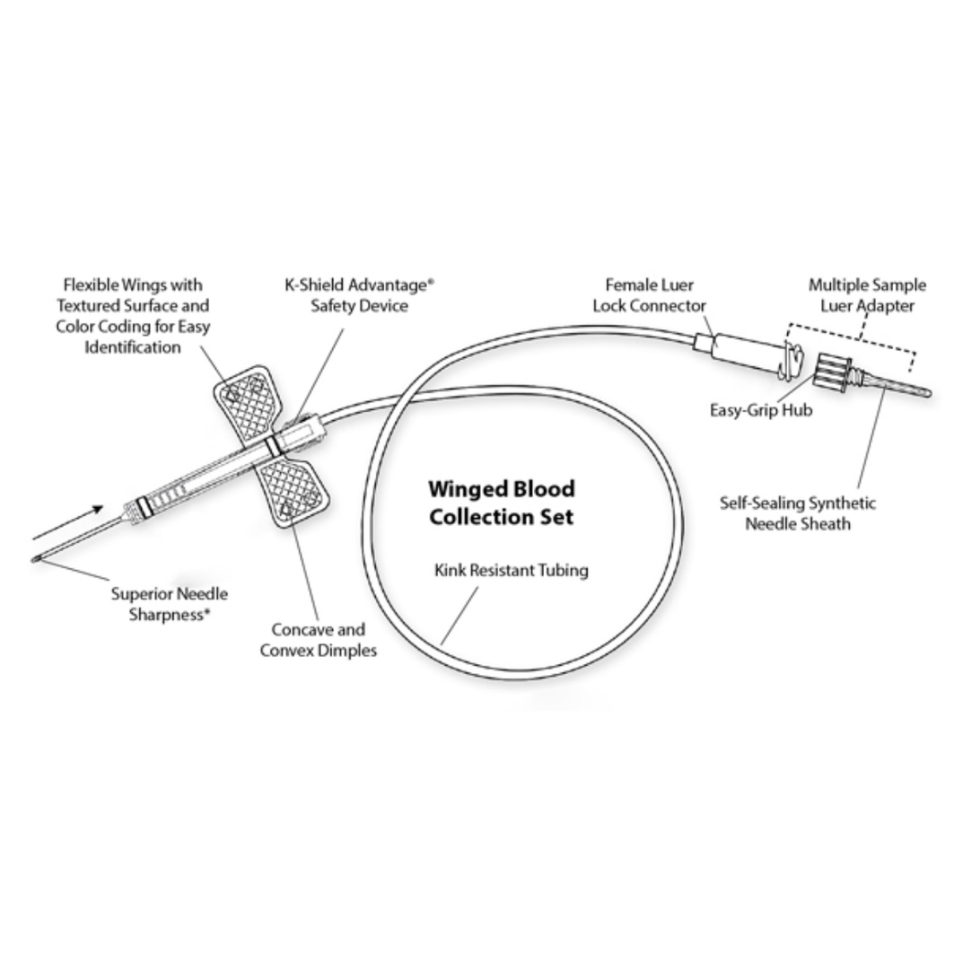 23G Safety Blood Collection Butterfly Needles
