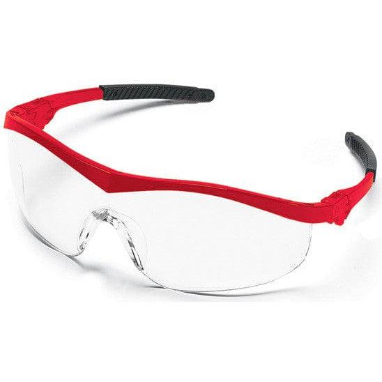 MCR Safety Storm Safety Glasses with Red Frame and Clear Lens