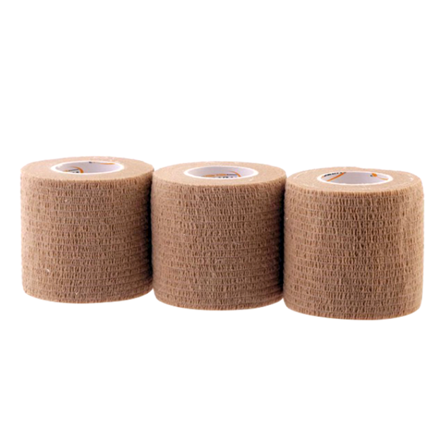 Self-Adhesive Brown Elastic Bandage (2 in x 5 yds) - Medium (288pcs)