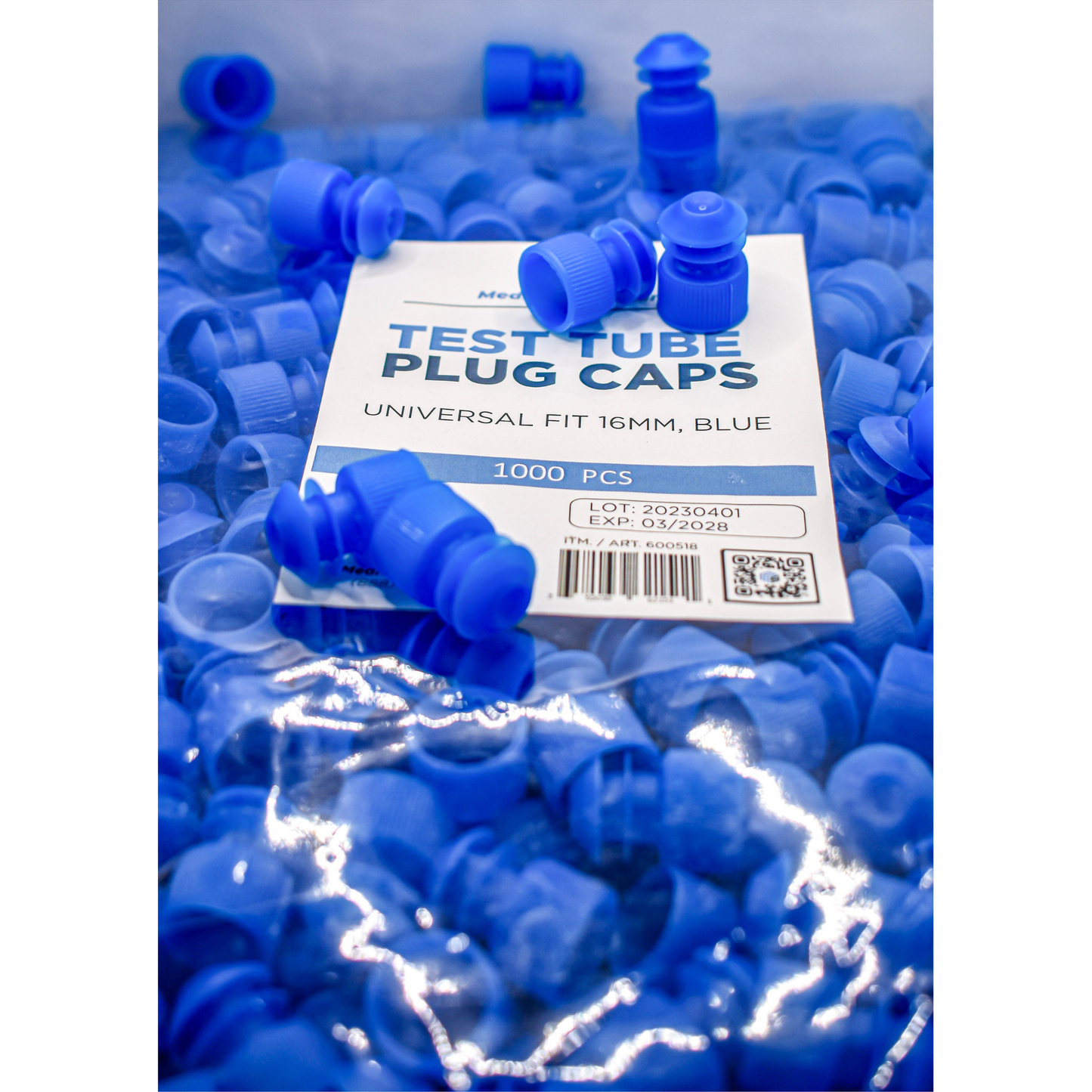 16mm Test Tube Plug Blue Caps Universal Fit