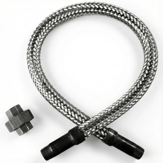 Stainless Steel Flex Hose 1/2" MNPT for Air Compressor