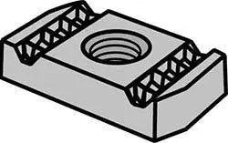 Strut Nut Without Spring For Secure Channel Locking