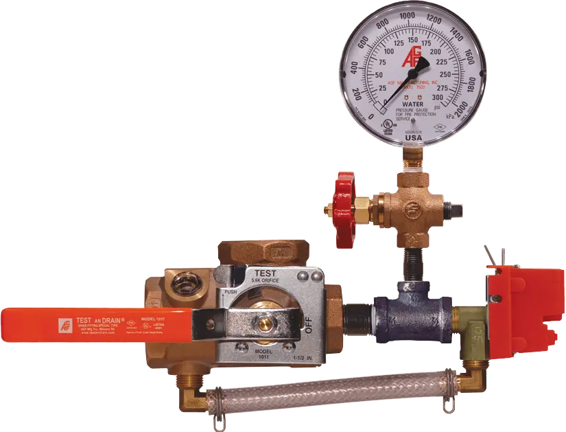 Test And Drain M1011T Ball Valve With Pressure Gauge