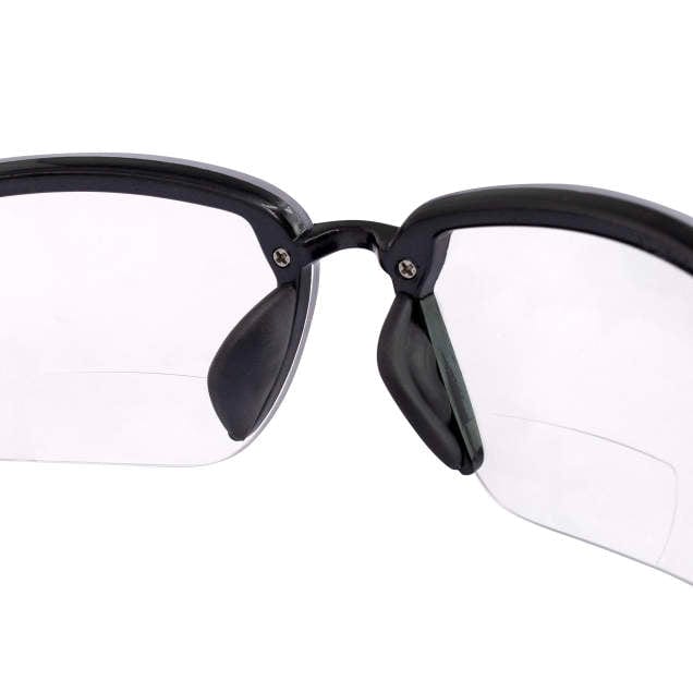 Crossfire ES5 Bifocal Safety Glasses Pearl Gray with Clear Lenses