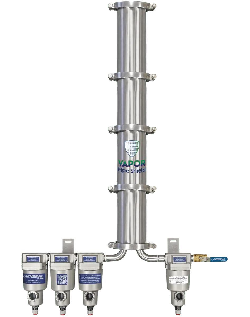 Vapor Pipe Shield For Corrosion-proof Fire Protection System
